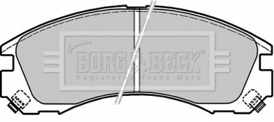 Комплект гальмівних колодок, дискове гальмо BORG & BECK BBP1565