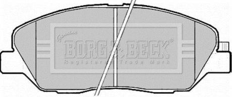 Комплект гальмівних колодок, дискове гальмо BORG & BECK BBP2176