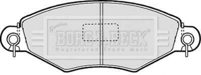 Комплект тормозных колодок, дисковый тормоз BORG & BECK BBP1623