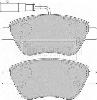Комплект тормозных колодок, дисковый тормоз BORG & BECK BBP1716