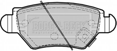 Комплект гальмівних колодок, дискове гальмо BORG & BECK BBP1687 (фото 1)