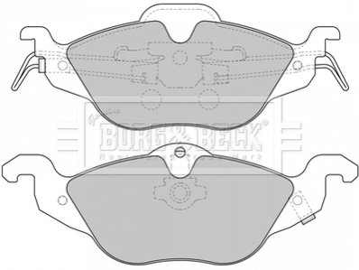 Комплект тормозных колодок, дисковый тормоз BORG & BECK BBP1563 (фото 1)