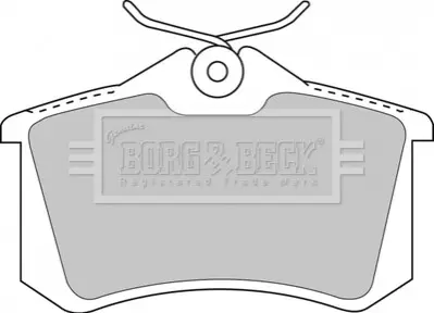 Гальмiвнi колодки дисковi BORG & BECK BBP1512
