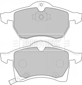 Комплект тормозных колодок, дисковый тормоз BORG & BECK BBP1612 (фото 1)