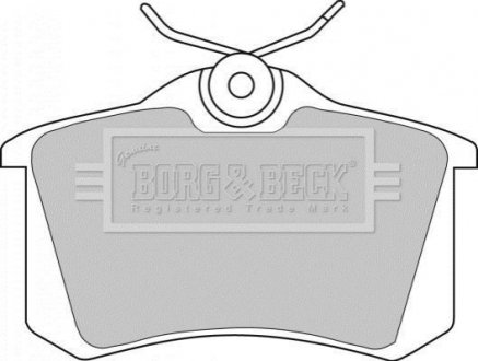 Комплект гальмівних колодок, дискове гальмо BORG & BECK BBP1542 (фото 1)