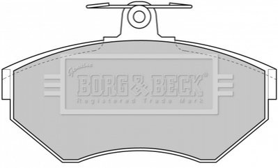Комплект тормозных колодок, дисковый тормоз BORG & BECK BBP1620 (фото 1)