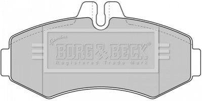 Комплект тормозных колодок, дисковый тормоз BORG & BECK BBP1664 (фото 1)