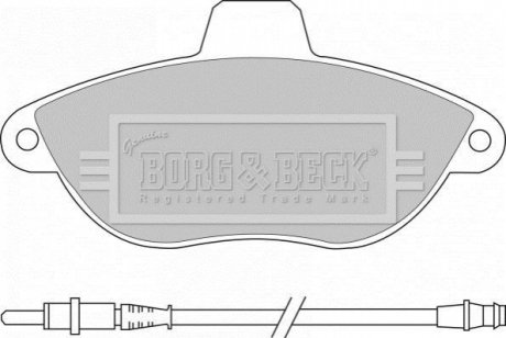 Комплект гальмівних колодок, дискове гальмо BORG & BECK BBP1461