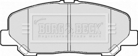 Комплект гальмівних колодок, дискове гальмо BORG & BECK BBP2082