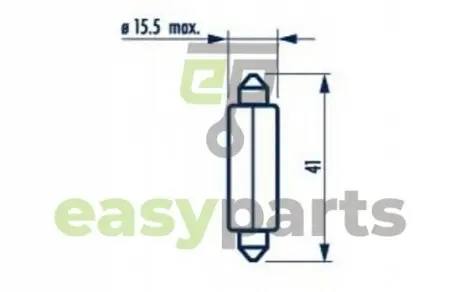 C18W 12V 18W SV8,5 15x41 |FESTOON LAMPS| 10шт NARVA 17512