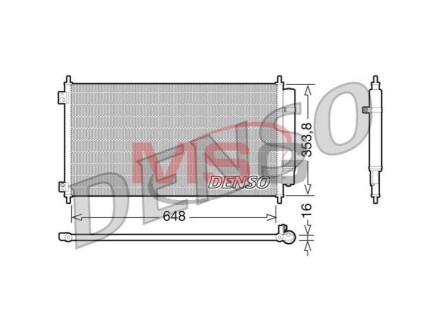 Конденсатор конденсатора HONDA Accord/Crosstour DENSO DCN40010 (фото 1)