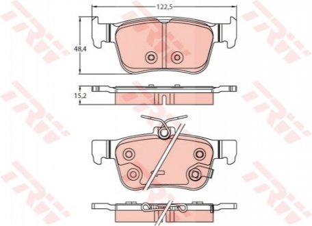 Тормозные колодки дисковые HONDA Civic "R "17>> TRW GDB2256