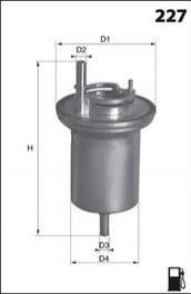 Фильтр топлива (аналогWF8311/KL176/6D) MECAFILTER ELE6063