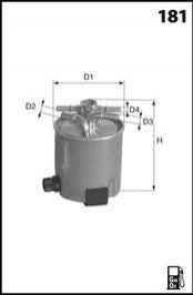 Фильтр топлива (аналогWF8479/KL440/15) MECAFILTER ELG5440