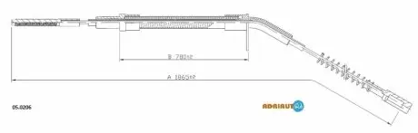 BMW трос ручного гальма E28 518,520i-524TD ADRIAUTO 050206