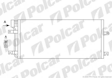 Радіатор кондиціонера VW TRANSPORTER IV 90-03 Polcar 9566K8C2 (фото 1)