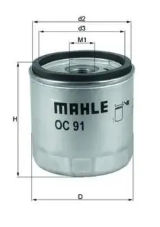 Фильтр масляный Mahle BMW Motorr-Cycle K-Mod MAHLE / KNECHT OC91D1