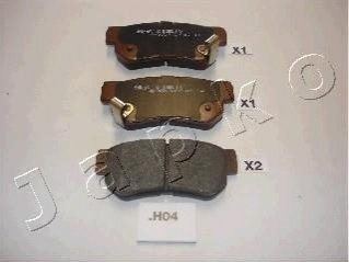 Комплект тормозных колодок, дисковый тормоз JAPKO 51H04 (фото 1)