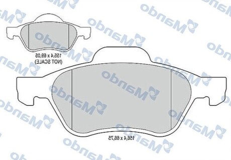 Гальмівні колодки до дисків MANDO MBF015160