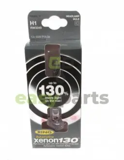 Автолампа H1 12V 55W P14. 5s Xenon130 (2шт.) Ring RW3348