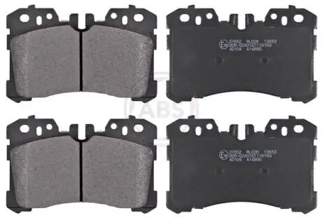 Комплект гальмівних колодок, дискове гальмо A.B.S. 37652