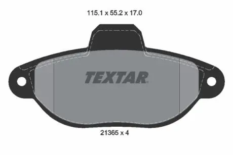 Комплект тормозных колодок, дисковый тормоз TEXTAR 2136502