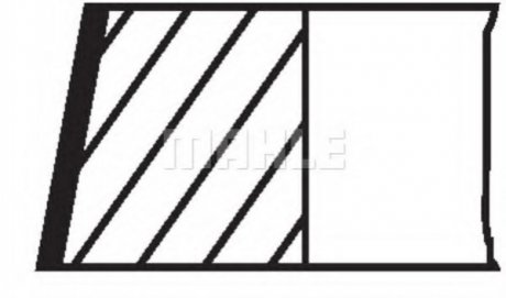 Комплект поршневых колец AUDI "2,4 "98-05 MAHLE / KNECHT 03079N0 (фото 1)