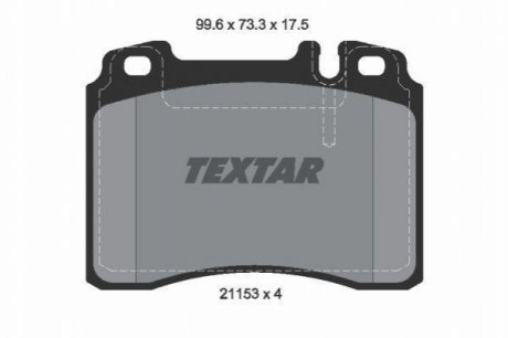 Комплект тормозных колодок, дисковый тормоз TEXTAR 2115307 (фото 1)
