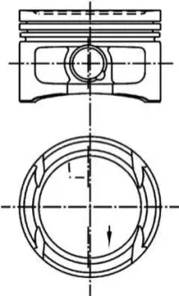 Поршень комплект VAG Polo,Fabia 1,2 01-07 KOLBENSCHMIDT 99909600 (фото 1)