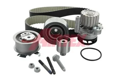 К-кт. ГРМ (ремінь + 3 ролика + помпа + кріплення) AUDI 2,0TDI: A3/4/6 03- VW 2,0TDI: Golf V, Passat, Touran SKODA SEAT AIRTEX WPK199803