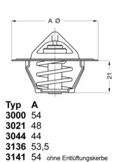 Фото термостат Chrysler Cirrus Jeep Cherokee WAHLER 300090 Термостат Chrysler Cirrus Jeep Cherokee WAHLER 300090
