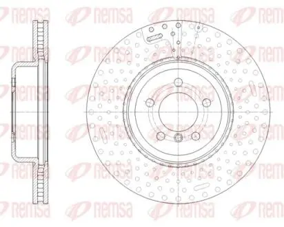 BMW Диск гальмівний передній 3/F30 REMSA 6165110