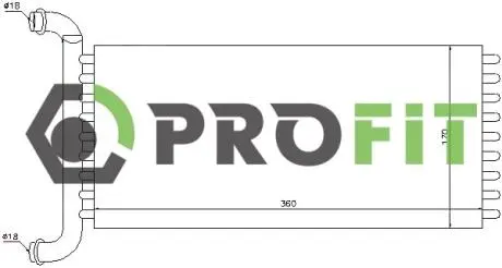Радіатор пічки PROFIT 1760-0306