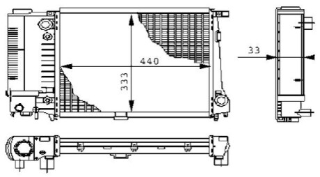 Радіатор охолодження двигуна E36/E34 1.6-1.9 89-00 MAHLE / KNECHT CR264000S