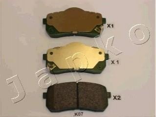 Комплект тормозных колодок, дисковый тормоз JAPKO 51K07 (фото 1)