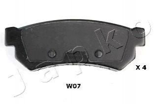 Комплект тормозных колодок, дисковый тормоз JAPKO 51W07 (фото 1)