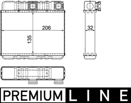 Радіатор пічки E46 1.6-3.2 98-11 MAHLE / KNECHT AH87000P (фото 1)