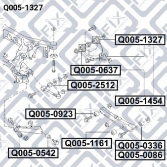 Сайлентблок зад верх.рычага наружний Q-fix Q005-1327