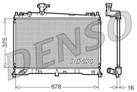Радиатор, охлаждение двигателя DENSO DRM44010