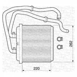 Радиатор печки Iveco Daily 2000- E3 MAGNETI MARELLI 350218072000
