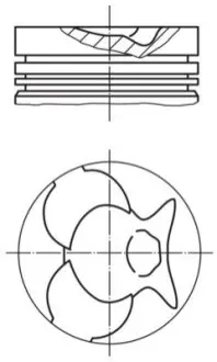 Поршень MB OM616/617 (91.50mm/+0.5) MAHLE / KNECHT 0024902