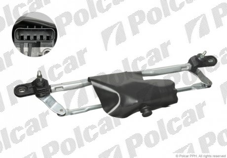 Механізм склоочисників з моторчиком Polcar 3003ZWP1