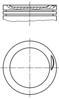 Поршень Mahle AUDI A4,A6 2,0 00-08 MAHLE / KNECHT 0308300