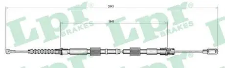 Трос ручного гальма LPR C0049B