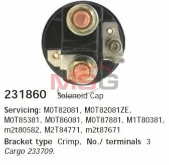 Фото 1 - кришка втягуючого реле CARGO 231860 Кришка втягуючого реле CARGO 231860 (фото 1)