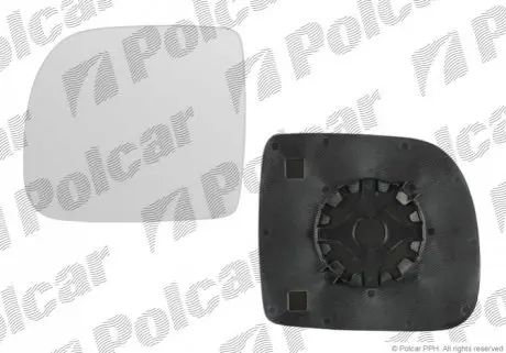 Скло дзеркала зовн. лівого Renault Kangoo 97-05 (сферичне) Polcar 6060543M