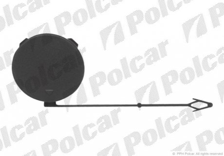 Заглушка крюка буксировки левый Polcar 205107-9