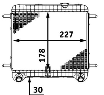 A_Радіатор 178 mm MERCEDES-BENZ MAHLE / KNECHT CR550000P