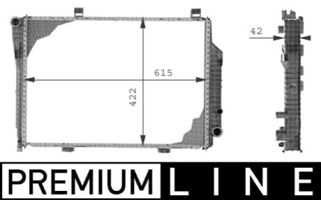 A_Радиатор 422 mm MERCEDES-BENZ MAHLE / KNECHT CR230000P