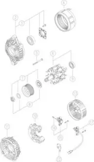 Генератор 14V 150A / MB AAN8166 MAHLE / KNECHT MG52